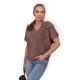 Women's brown t-shirt Korin 28874 - T-shirt Women's brown t-shirt Korin 28874