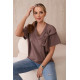 Women's brown t-shirt Korin 28874 - T-shirt Women's brown t-shirt Korin 28874