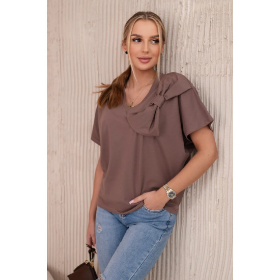 Women's brown t-shirt Korin 28874 - T-shirt Women's brown t-shirt Korin 28874