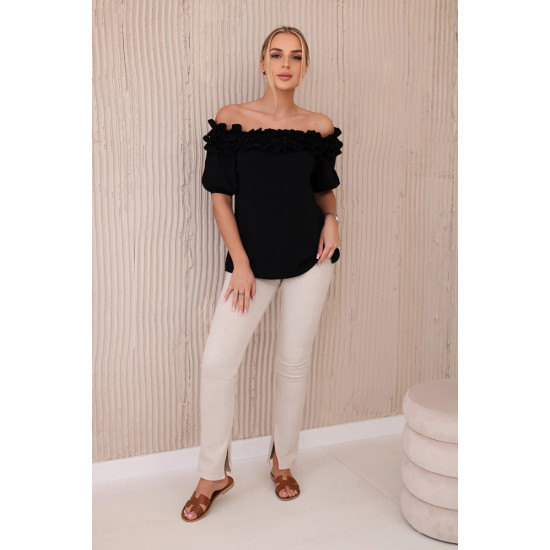 Moteriška juoda palaidinė Lorena 28897 - Moterims Moteriška juoda palaidinė Lorena 28897