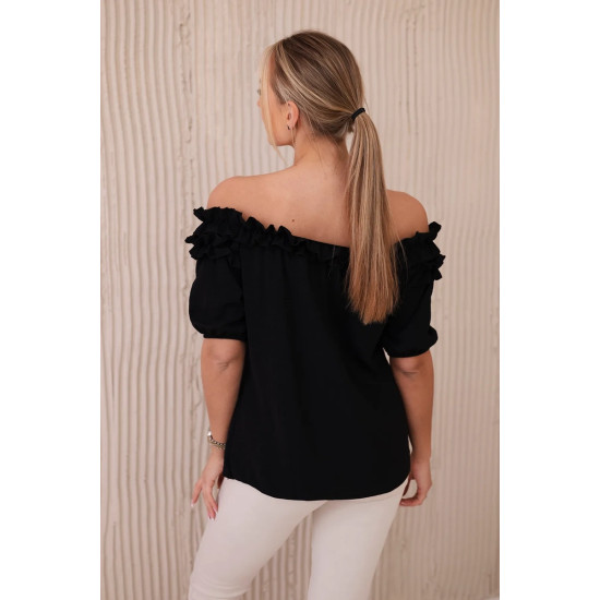 Moteriška juoda palaidinė Lorena 28897 - Moterims Moteriška juoda palaidinė Lorena 28897