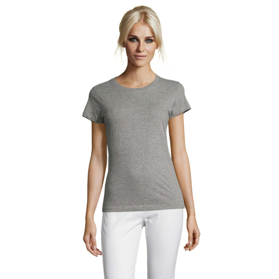 Women's grey melange T-shirt Regent Women 01825 - For men Women's grey melange T-shirt Regent Women 01825