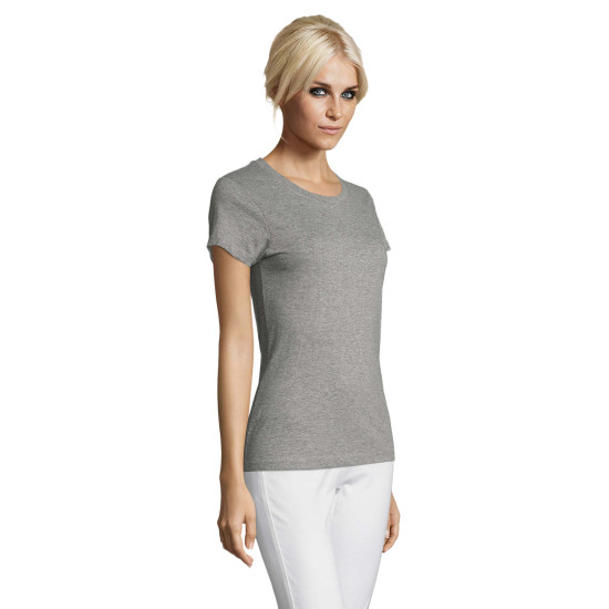 Women's grey melange T-shirt Regent Women 01825 - For men Women's grey melange T-shirt Regent Women 01825