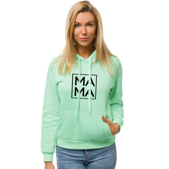 Moteriškas mėtinis džemperis MAMA JS/W02 - Džemperiai Moteriškas mėtinis džemperis MAMA JS/W02