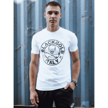 Белые мужские футболки с принтом Blackgold