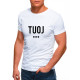 Vyriški balti marškinėliai TUOJ (juodas) JS/712005 - Marškinėliai Vyriški balti marškinėliai TUOJ (juodas) JS/712005