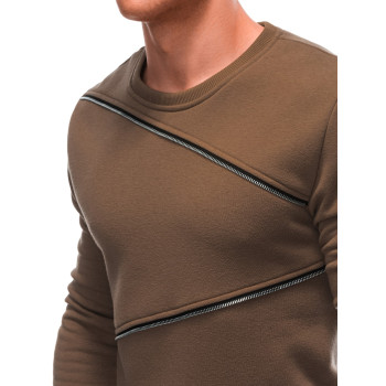 Мужской коричневый свитшот Zipper