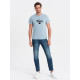 Jasnoniebieski T-shirt męski Dad (czarny) PK1468 - Koszulka Jasnoniebieski T-shirt męski Dad (czarny) PK1468