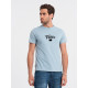 Jasnoniebieski T-shirt męski Dad (czarny) PK1468 - Koszulka Jasnoniebieski T-shirt męski Dad (czarny) PK1468
