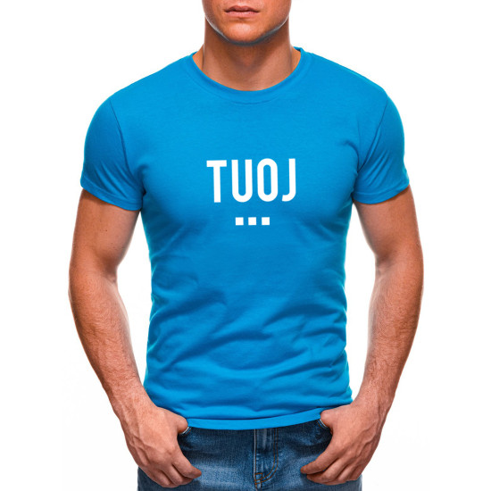 Vyriški šviesiai mėlyni marškinėliai TUOJ (baltas) JS/712005 - Marškinėliai Vyriški šviesiai mėlyni marškinėliai TUOJ (baltas) JS/712005