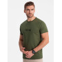Men's khaki T-shirt Dad Square (black)