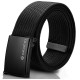 Men's black fabric belt with buckle Sponto K2-CZ - Accessories for men Men's black fabric belt with buckle Sponto K2-CZ