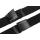 Men's black fabric belt with buckle Sponto K2-CZ - Accessories for men Men's black fabric belt with buckle Sponto K2-CZ