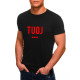 Men's black T-shirt TUOJ (red) JS/712005 - T-shirt Men's black T-shirt TUOJ (red) JS/712005