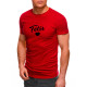Men's red T-shirt Dad (black) PK1468 - T-shirt Men's red T-shirt Dad (black) PK1468