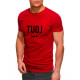Vīriešu sarkans T-krekls TUOJ (melns) JS/712005 - T-krekls Vīriešu sarkans T-krekls TUOJ (melns) JS/712005