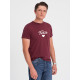 Men's Bordeaux T-shirt Dad (white) PK1468 - Notes for men Men's Bordeaux T-shirt Dad (white) PK1468