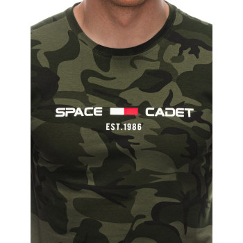 Мужская темно-зелёная футболка в камуфляжном стиле Cadet