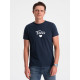 Men's navy blue T-shirt Dad (white) PK1468 - Notes for men Men's navy blue T-shirt Dad (white) PK1468
