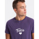 Men's purple T-shirt Dad (white) PK1468 - Notes for men Men's purple T-shirt Dad (white) PK1468