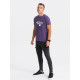 Men's purple T-shirt Dad (white) PK1468 - Notes for men Men's purple T-shirt Dad (white) PK1468