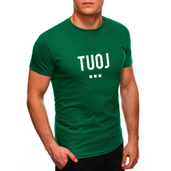Мужские зеленые футболки TUOJ (белые)