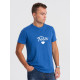 Men's blue T-shirt Dad (white) PK1468 - Notes for men Men's blue T-shirt Dad (white) PK1468