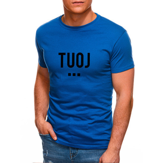 Vyriški mėlyni marškinėliai TUOJ (juodas) JS/712005 - Marškinėliai Vyriški mėlyni marškinėliai TUOJ (juodas) JS/712005