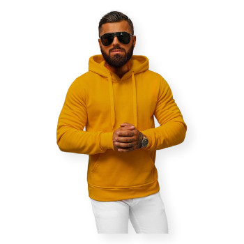 Caramel coloured men's hooded sweatshirt Buvoli