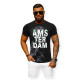 Black men's T-shirt Amsterdam O/T128/3Z - T-shirt Black men's T-shirt Amsterdam O/T128/3Z