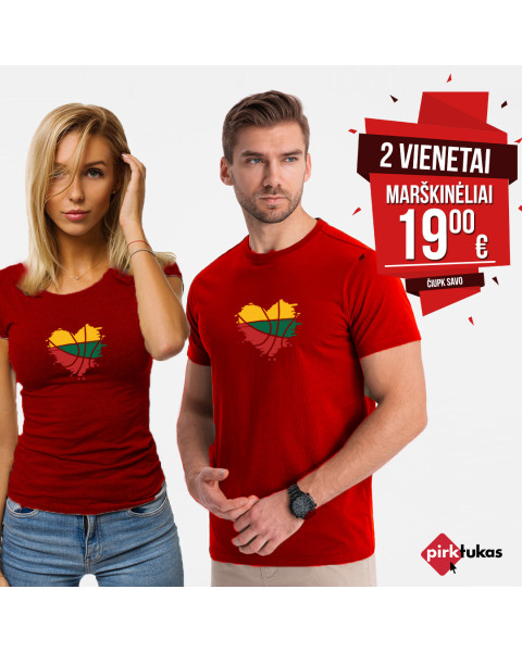 Raudonų marškinėlių komplektas LTU