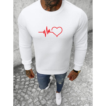 Мужской свитшот белого цвета Heart