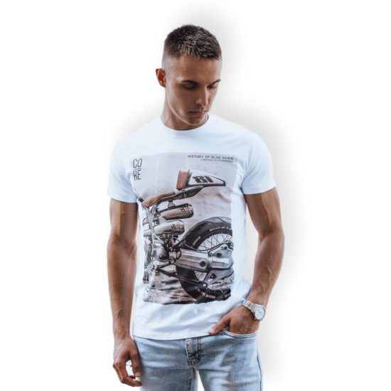 Vyriški balti marškinėliai Wheel RX5538 - Marškinėliai Vyriški balti marškinėliai Wheel RX5538