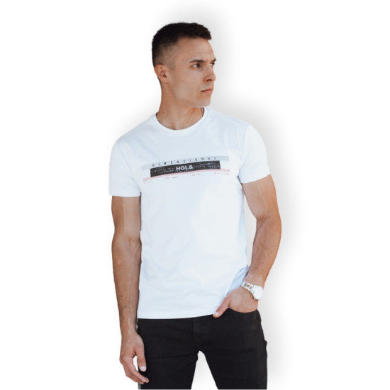 Vyriški balti marškinėliai Dimensional RX5556 - Marškinėliai Vyriški balti marškinėliai Dimensional RX5556