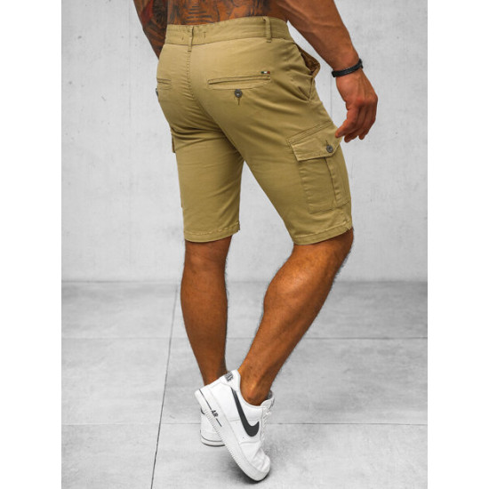 Vyriški rusvi chinos šortai Kolin NB/MP0188K - Šortai | Bridžai Vyriški rusvi chinos šortai Kolin NB/MP0188K