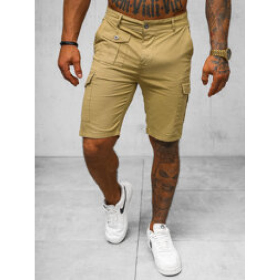Vyriški rusvi chinos šortai Kolin NB/MP0188K - Šortai | Bridžai Vyriški rusvi chinos šortai Kolin NB/MP0188K