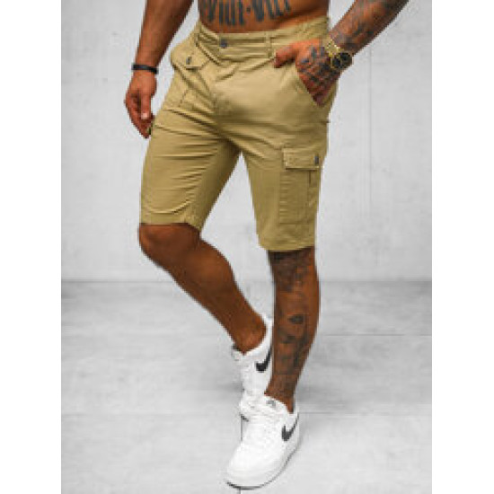 Vyriški rusvi chinos šortai Kolin NB/MP0188K - Šortai | Bridžai Vyriški rusvi chinos šortai Kolin NB/MP0188K