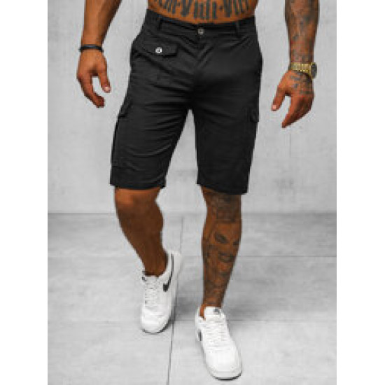 Vyriški juodi chinos šortai Kolin NB/MP0188N - Šortai | Bridžai Vyriški juodi chinos šortai Kolin NB/MP0188N