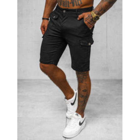 Vyriški juodi chinos šortai Kolin NB/MP0188N - Šortai | Bridžai Vyriški juodi chinos šortai Kolin NB/MP0188N