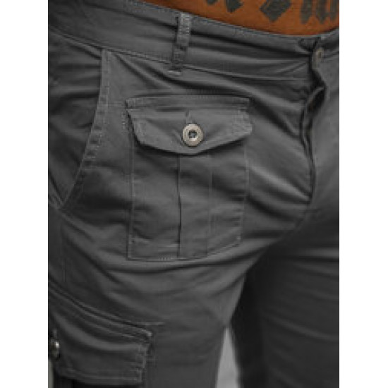 Vyriški pilki chinos šortai Kolin NB/MP0188GS - Šortai | Bridžai Vyriški pilki chinos šortai Kolin NB/MP0188GS