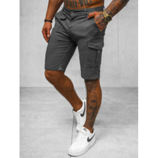 Vyriški pilki chinos šortai Kolin NB/MP0188GS - Šortai | Bridžai Vyriški pilki chinos šortai Kolin NB/MP0188GS