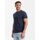Men's dark blue shirt Modol V10 OM-TSCT-0109 - T-shirt Men's dark blue shirt Modol V10 OM-TSCT-0109
