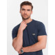 Men's dark blue shirt Modol V10 OM-TSCT-0109 - T-shirt Men's dark blue shirt Modol V10 OM-TSCT-0109