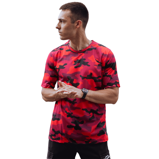 Leniks red camouflage shirt RX5591 - For men Leniks red camouflage shirt RX5591