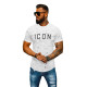 Vyriški balti marškinėliai Icon O/P1289Z - Marškinėliai Vyriški balti marškinėliai Icon O/P1289Z