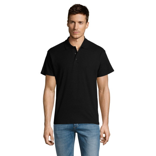 Vyriški juodi polo marškinėliai Summer PK11342 - Marškinėliai Vyriški juodi polo marškinėliai Summer PK11342
