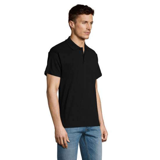 Vyriški juodi polo marškinėliai Summer PK11342 - Marškinėliai Vyriški juodi polo marškinėliai Summer PK11342