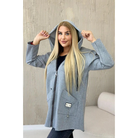 Women's grey jumper Milan 29938 - Jumpers Women's grey jumper Milan 29938