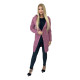 Women's dark pink cardigan Elin