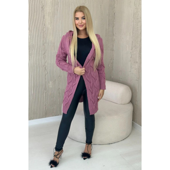 Women's dark pink cardigan Elin 29998